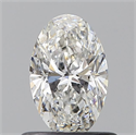 Natural Diamond 0.60 Carats, Oval with  Cut, F Color, SI1 Clarity and Certified by GIA