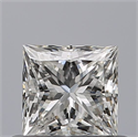 Natural Diamond 0.54 Carats, Princess with  Cut, G Color, VVS1 Clarity and Certified by GIA