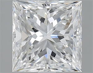 Foto Diamante Natural 2.50 quilates, Princesa , Color E, claridad VS2 y certificado GIA de