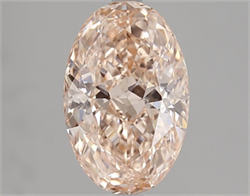 Picture of Lab Grown Diamond 3.29 Carats, Oval with  Cut, Fancy Vivid Pink Color, VVS2 Clarity and Certified by IGI