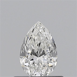 Picture of Natural Diamond 0.50 Carats, Pear with  Cut, F Color, VVS2 Clarity and Certified by GIA