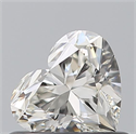 Natural Diamond 0.50 Carats, Heart with  Cut, I Color, VVS2 Clarity and Certified by GIA