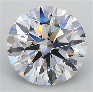 Picture of Lab Grown Diamond 2.01 Carats, Round with Ideal Cut, E Color, VS2 Clarity and Certified by IGI