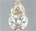 Natural Diamond 0.70 Carats, Pear with  Cut, J Color, IF Clarity and Certified by IGI
