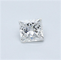Natural Diamond 0.31 Carats, Princess with  Cut, E Color, SI1 Clarity and Certified by GIA