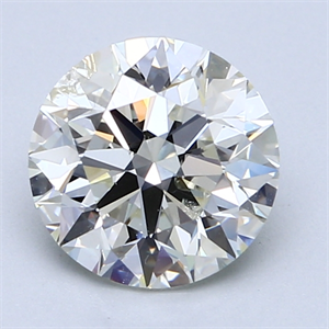 Picture of 2.00 Carats, Round Diamond with Excellent Cut, J Color, SI2 Clarity and Certified by IGI be