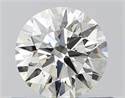 Natural Diamond 0.54 Carats, Round with Excellent Cut, H Color, IF Clarity and Certified by IGI