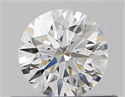 Natural Diamond 0.43 Carats, Round with Excellent Cut, E Color, IF Clarity and Certified by GIA
