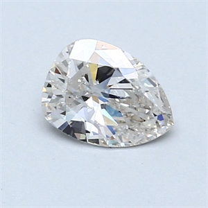 Picture of Natural Diamond 0.57 Carats, Pear with  Cut, I Color, I2 Clarity and Certified by GIA