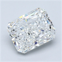 Natural Diamond 1.51 Carats, Radiant with  Cut, G Color, VS2 Clarity and Certified by GIA