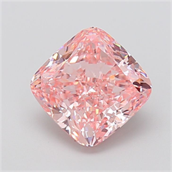 Picture of Lab Grown Diamond 4.06 Carats, CUSHION MODIFIED with  Cut, Fancy Vivid Pink Color, VS1 Clarity and Certified by IGI