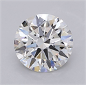Lab Grown Diamond 1.54 Carats, Round with Ideal Cut, F Color, VVS2 Clarity and Certified by IGI