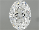 Natural Diamond 0.60 Carats, Oval with  Cut, E Color, SI1 Clarity and Certified by GIA