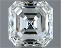 Natural Diamond 1.00 Carats, Asscher with  Cut, H Color, VVS1 Clarity and Certified by IGI