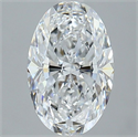 Natural Diamond 1.82 Carats, Oval with  Cut, D Color, VVS1 Clarity and Certified by GIA