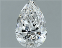 Natural Diamond 1.01 Carats, Pear with  Cut, F Color, SI1 Clarity and Certified by GIA