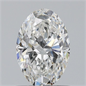 Natural Diamond 0.70 Carats, Oval with  Cut, F Color, VVS2 Clarity and Certified by GIA