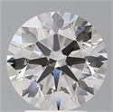 Lab Grown Diamond 3.03 Carats, Round with Ideal Cut, G Color, VVS2 Clarity and Certified by IGI