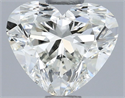 Natural Diamond 0.70 Carats, Heart with  Cut, H Color, SI1 Clarity and Certified by IGI