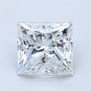Picture of Natural Diamond 1.71 Carats, Princess with  Cut, D Color, SI2 Clarity and Certified by GIA