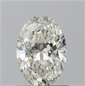 Natural Diamond 0.90 Carats, Oval with  Cut, J Color, VS2 Clarity and Certified by GIA