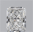 Natural Diamond 0.70 Carats, Radiant with  Cut, F Color, SI1 Clarity and Certified by GIA