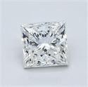 Natural Diamond 1.00 Carats, Princess with  Cut, H Color, VS1 Clarity and Certified by GIA
