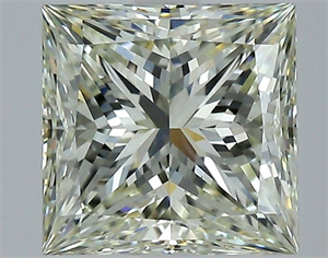 Picture of Natural Diamond 3.03 Carats, Princess with  Cut, K Color, VS1 Clarity and Certified by IGI