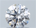 Natural Diamond 0.71 Carats, Round with Excellent Cut, D Color, VVS2 Clarity and Certified by GIA