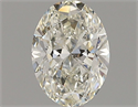 Natural Diamond 0.54 Carats, Oval with  Cut, H Color, SI1 Clarity and Certified by GIA