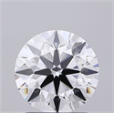 Lab Grown Diamond 1.72 Carats, Round with Ideal Cut, D Color, VS1 Clarity and Certified by IGI