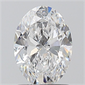 Natural Diamond 1.20 Carats, Oval with  Cut, D Color, SI2 Clarity and Certified by GIA