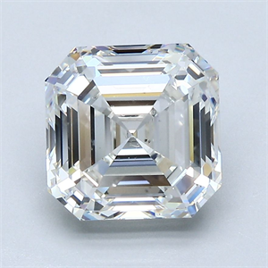 Picture of Natural Diamond 3.12 Carats, Asscher with  Cut, G Color, VS2 Clarity and Certified by GIA