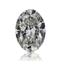 Natural Diamond 0.62 Carats, Oval with  Cut, H Color, SI1 Clarity and Certified by GIA