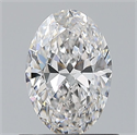 Natural Diamond 0.70 Carats, Oval with  Cut, F Color, VVS1 Clarity and Certified by GIA