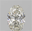 Natural Diamond 0.51 Carats, Oval with  Cut, J Color, VS2 Clarity and Certified by GIA