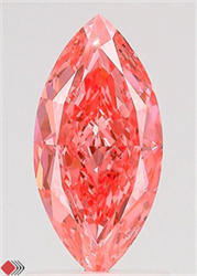 Picture of Lab Grown Diamond 1.69 Carats, Marquise with  Cut, Fancy Vivid Pink Color, VVS2 Clarity and Certified by IGI