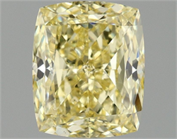 Picture of Lab Grown Diamond 1.58 Carats, CUSHION MODIFIED with  Cut, Fancy Intense Yellow Color, VS1 Clarity and Certified by IGI