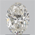 Natural Diamond 0.90 Carats, Oval with  Cut, I Color, SI1 Clarity and Certified by GIA
