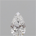 Natural Diamond 0.51 Carats, Pear with  Cut, D Color, SI2 Clarity and Certified by GIA