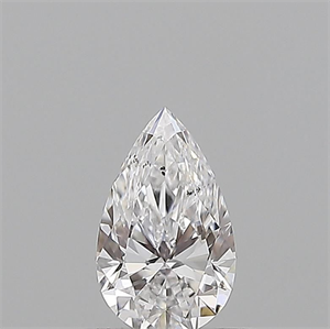 Picture of Natural Diamond 0.51 Carats, Pear with  Cut, D Color, SI2 Clarity and Certified by GIA