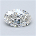 Natural Diamond 1.50 Carats, Oval with  Cut, G Color, SI2 Clarity and Certified by GIA