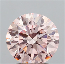 Picture of Lab Grown Diamond 2.08 Carats, Round with Ideal Cut, Fancy Intense Pink Color, VS1 Clarity and Certified by IGI
