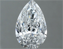 Natural Diamond 0.60 Carats, Pear with  Cut, E Color, VVS2 Clarity and Certified by GIA