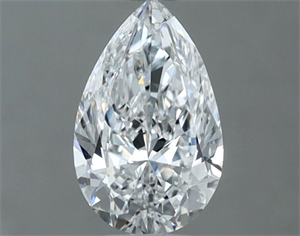 Picture of Natural Diamond 0.60 Carats, Pear with  Cut, E Color, VVS2 Clarity and Certified by GIA