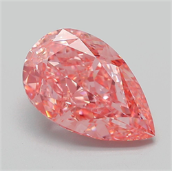 Picture of Lab Grown Diamond 3.58 Carats, Pear with  Cut, Fancy Vivid Pink Color, VS1 Clarity and Certified by IGI