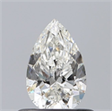 Natural Diamond 0.50 Carats, Pear with  Cut, H Color, SI1 Clarity and Certified by GIA