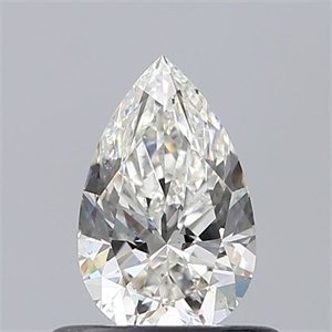 Picture of Natural Diamond 0.50 Carats, Pear with  Cut, H Color, SI1 Clarity and Certified by GIA