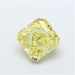 Picture of Lab Grown Diamond 2.03 Carats, SQUARE RADIANT with  Cut, Fancy Light Yellow Color, VS1 Clarity and Certified by IGI