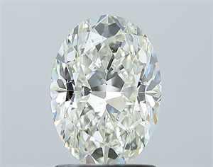 Foto Diamante Natural 1.51 quilates, Ovalado , Color J, claridad SI1 y certificado GIA de